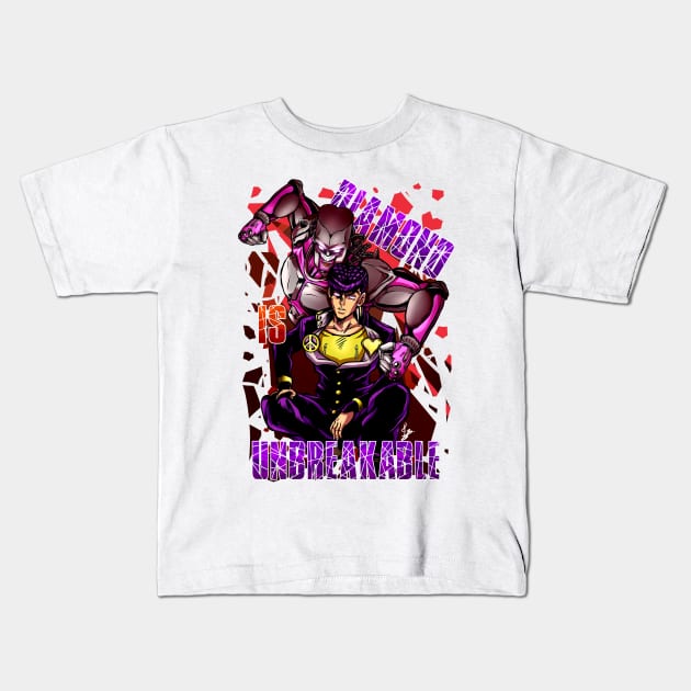 Josuke is Unbreakable! Kids T-Shirt by LucasBrenner